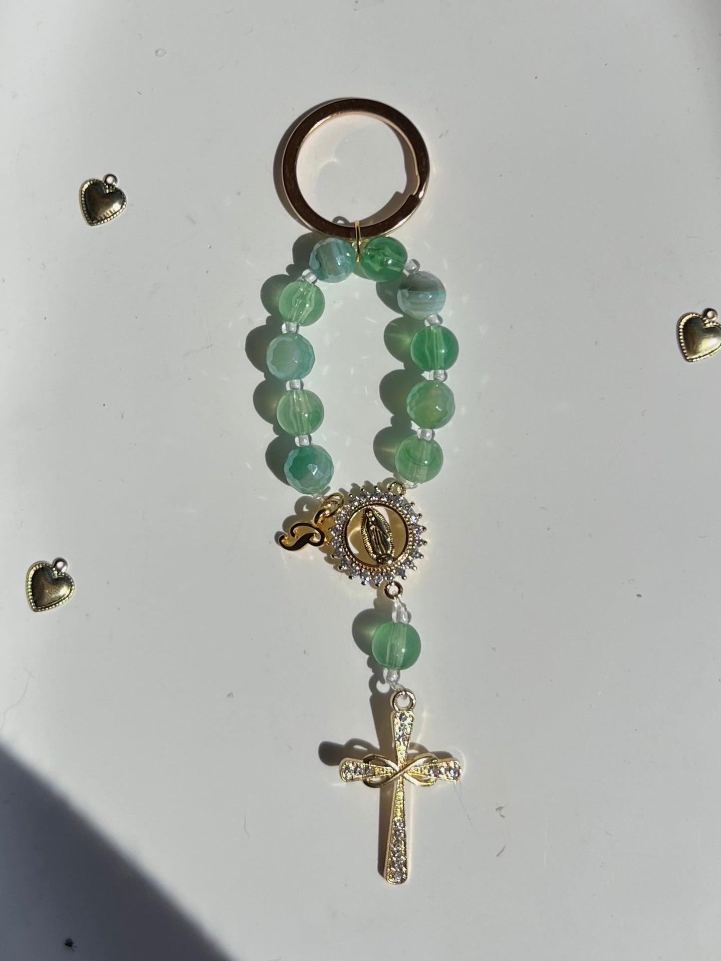 Dizainier en pierre naturelle d’agate vert