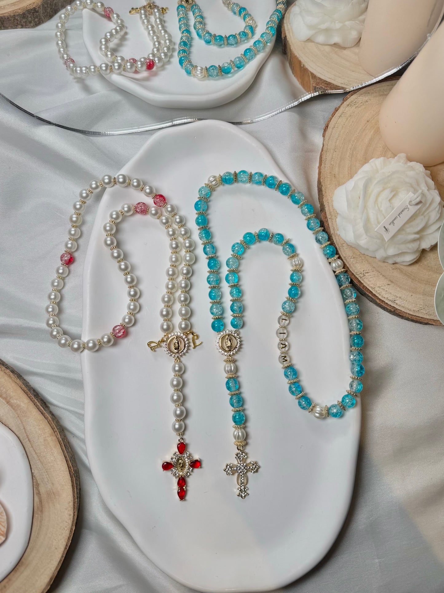 Lot 2 chapelet + bijoux de téléphone