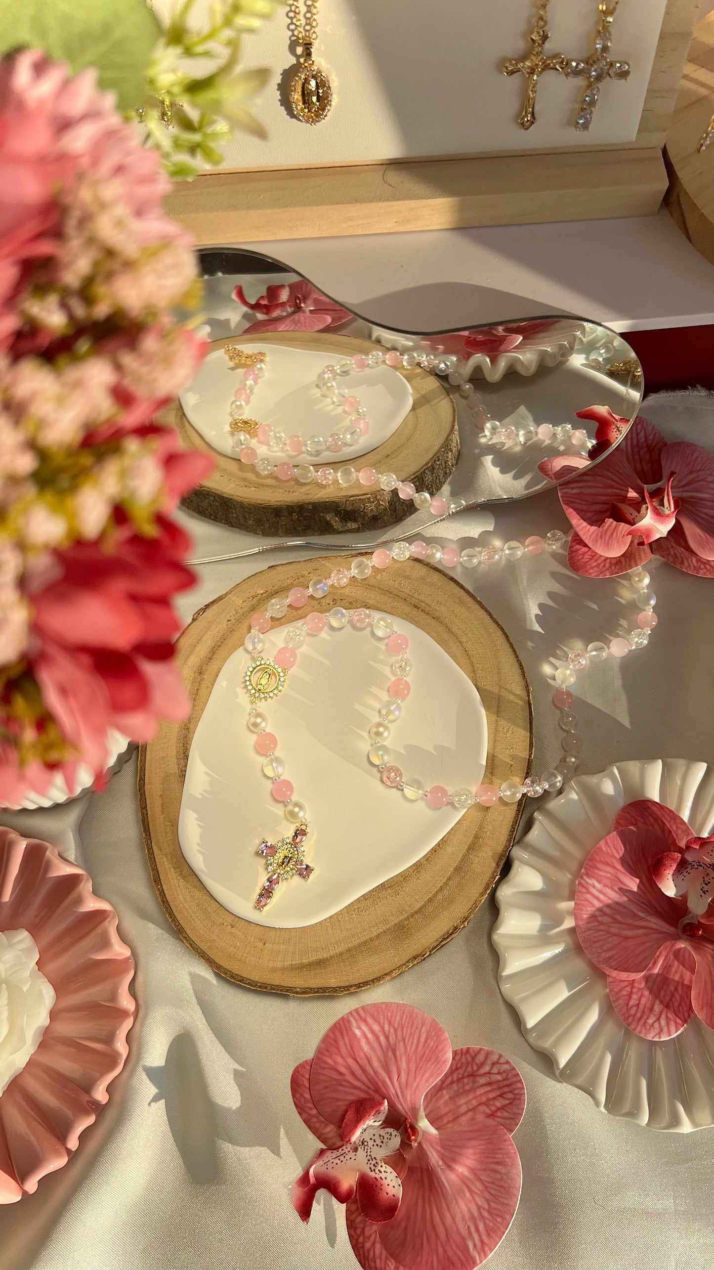 Chapelet Hosanna rose