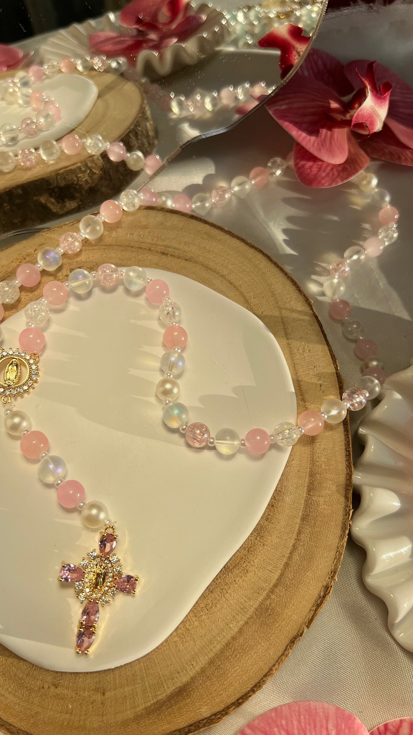 Chapelet Hosanna rose