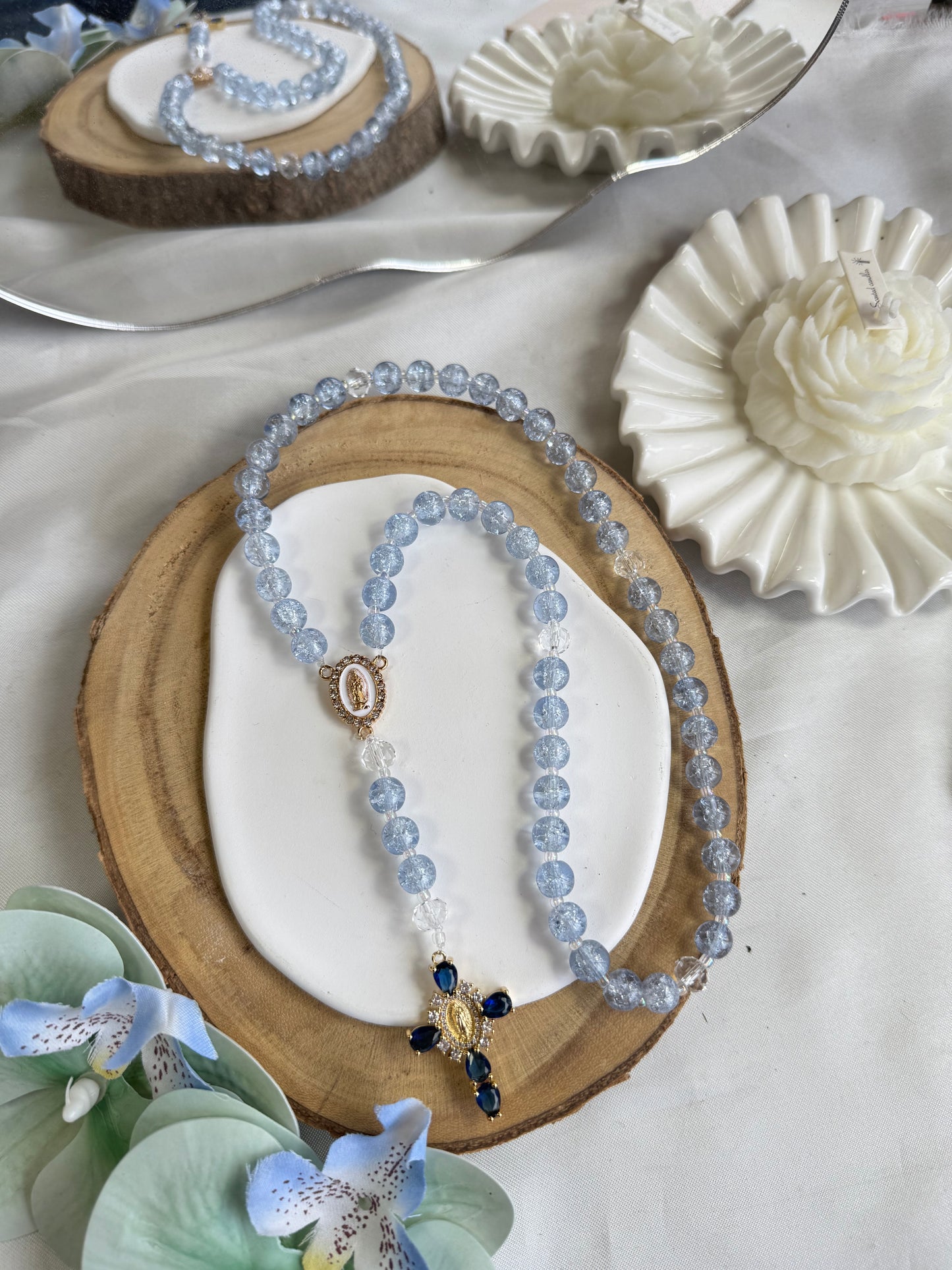 Chapelet bleu ciel