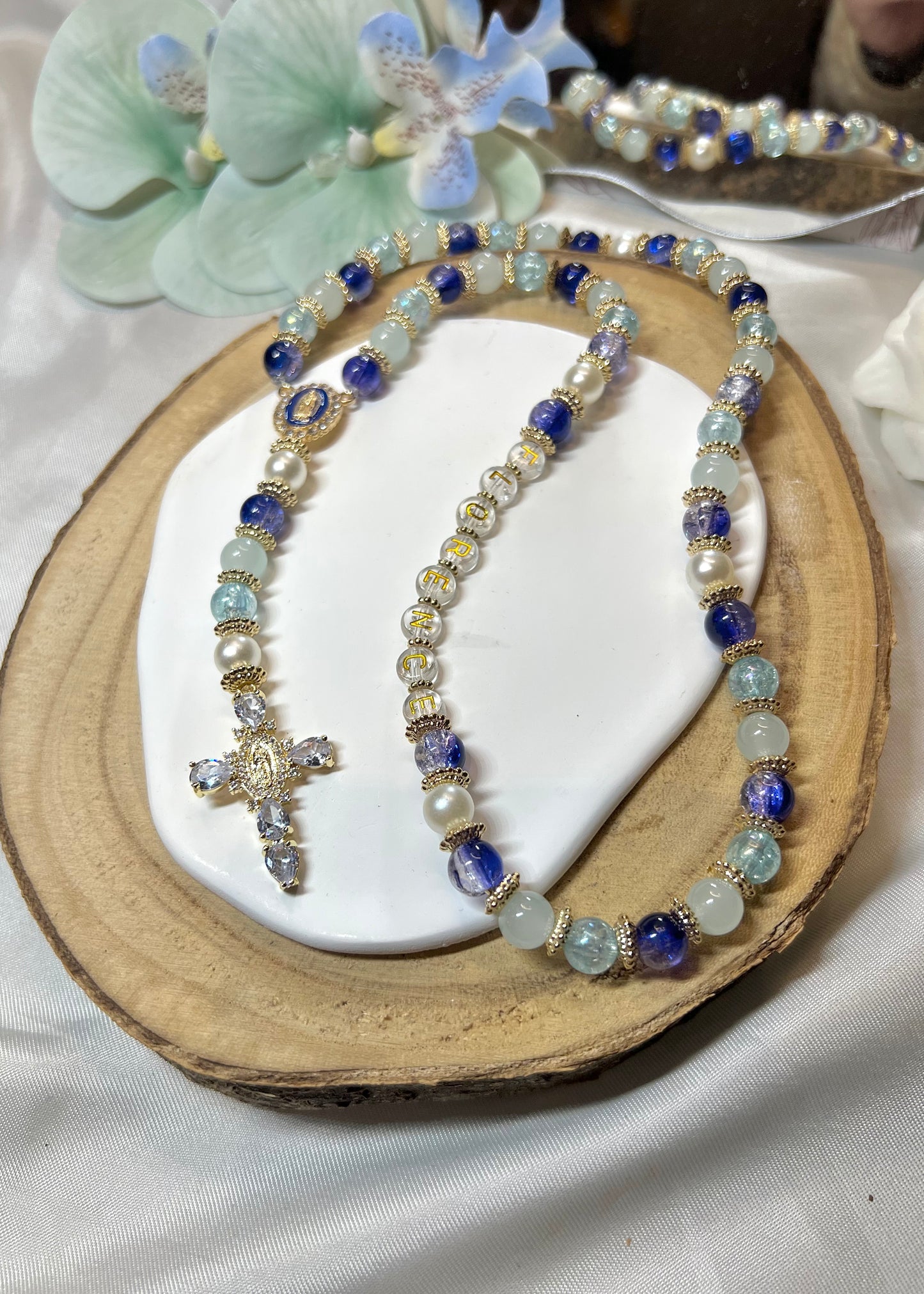 Lot 3 chapelets avec prénoms