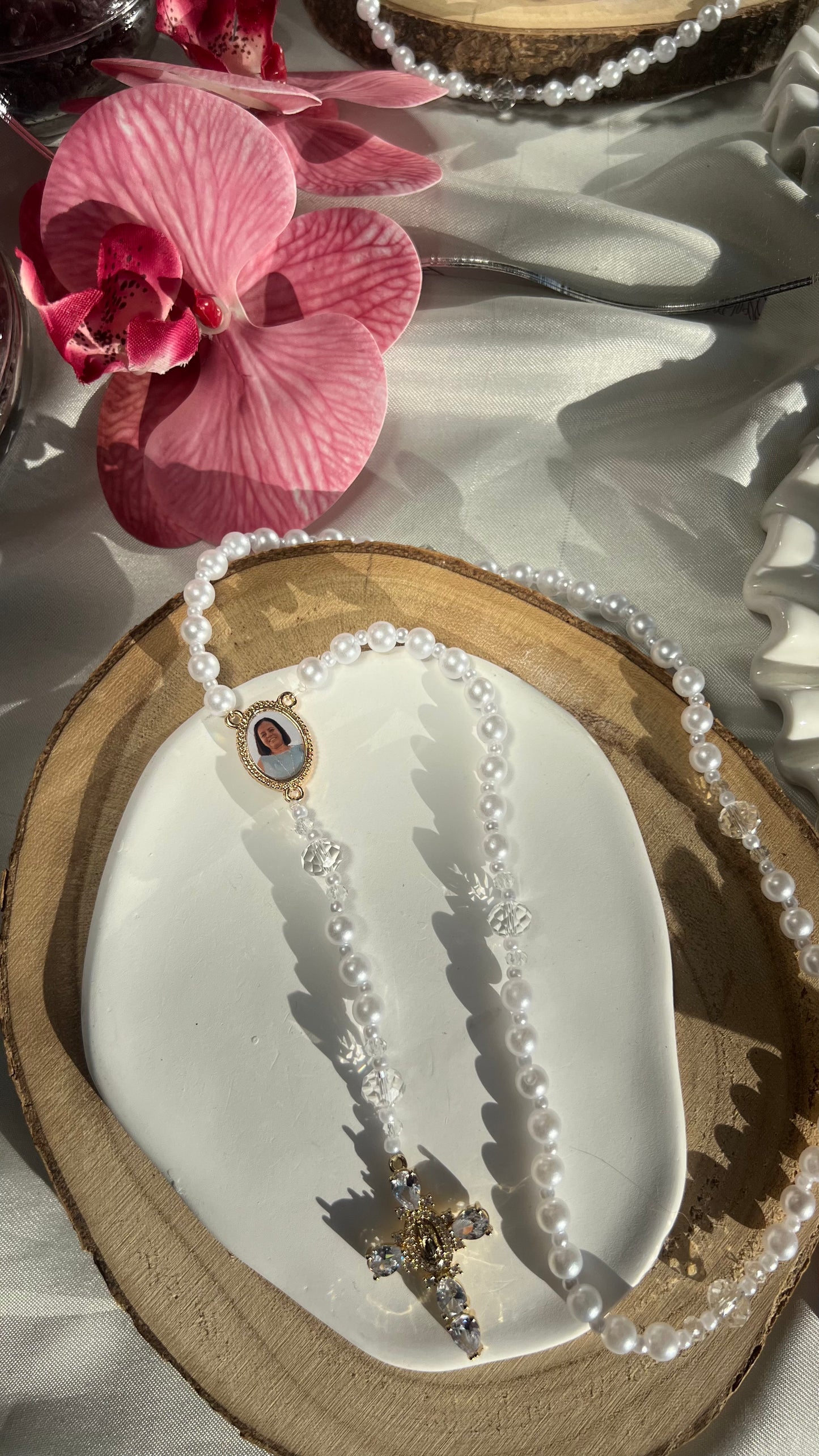 Chapelet avec medaillon photo