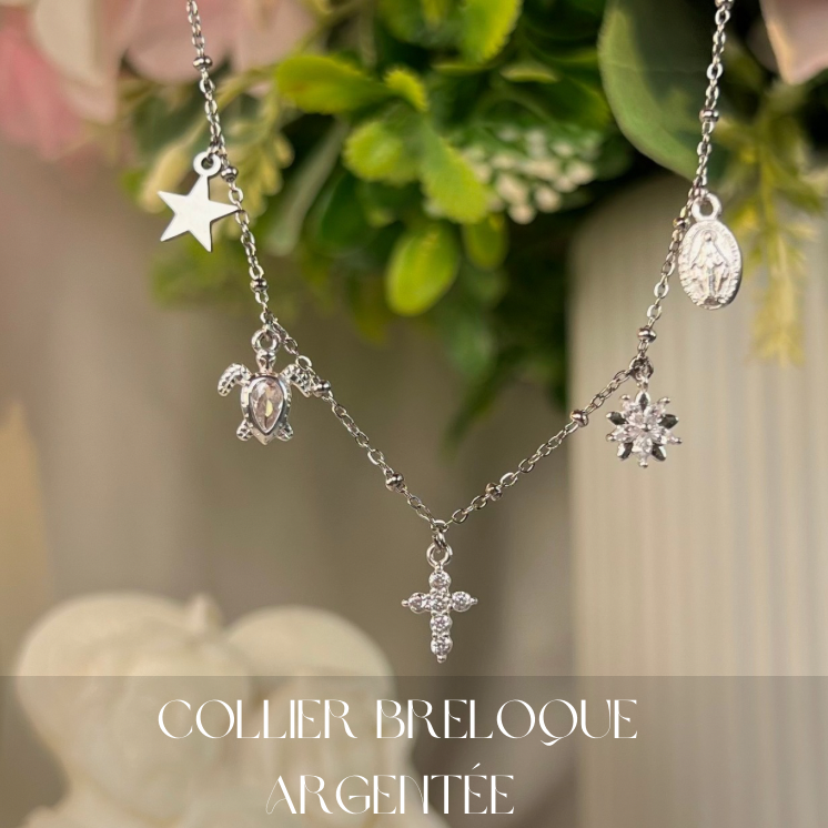 Collier Breloque argentée