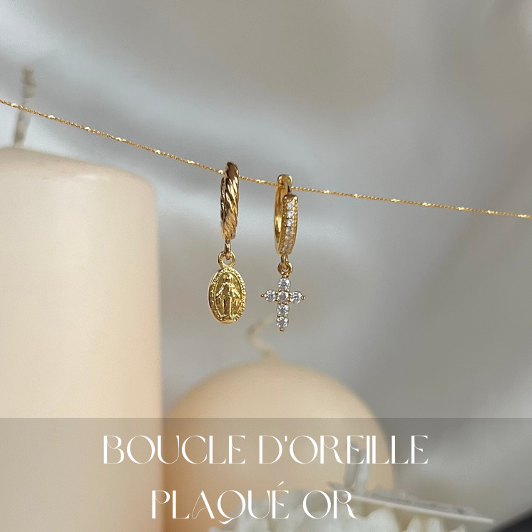Boucle d'oreilles plaqué or