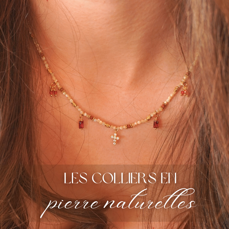 colliers en pierres naturelles