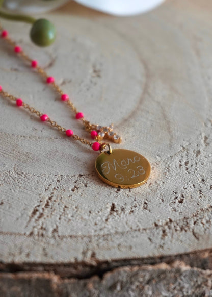 Médaille ronde simple avec croix