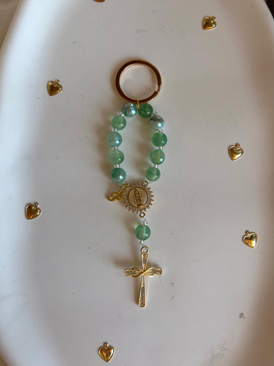 Dizainier en pierre naturelle d’agate vert
