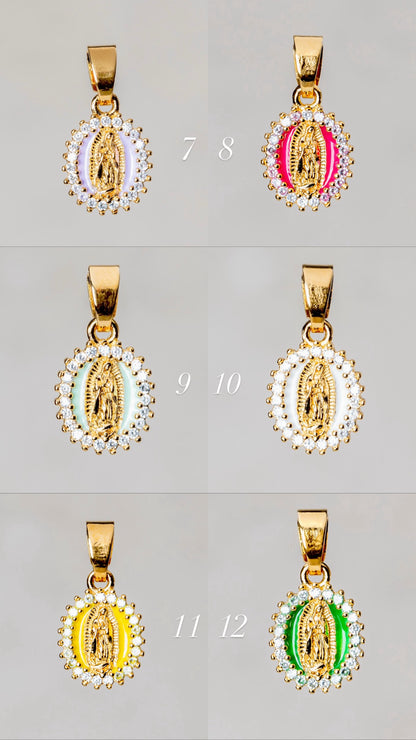 Collier croix + Vierge Marie