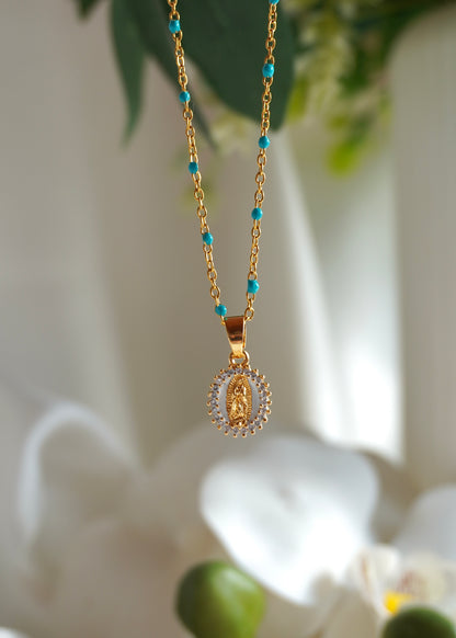 Collier à confectionner (choix de la chaîne et de la couleur de la médaille !)