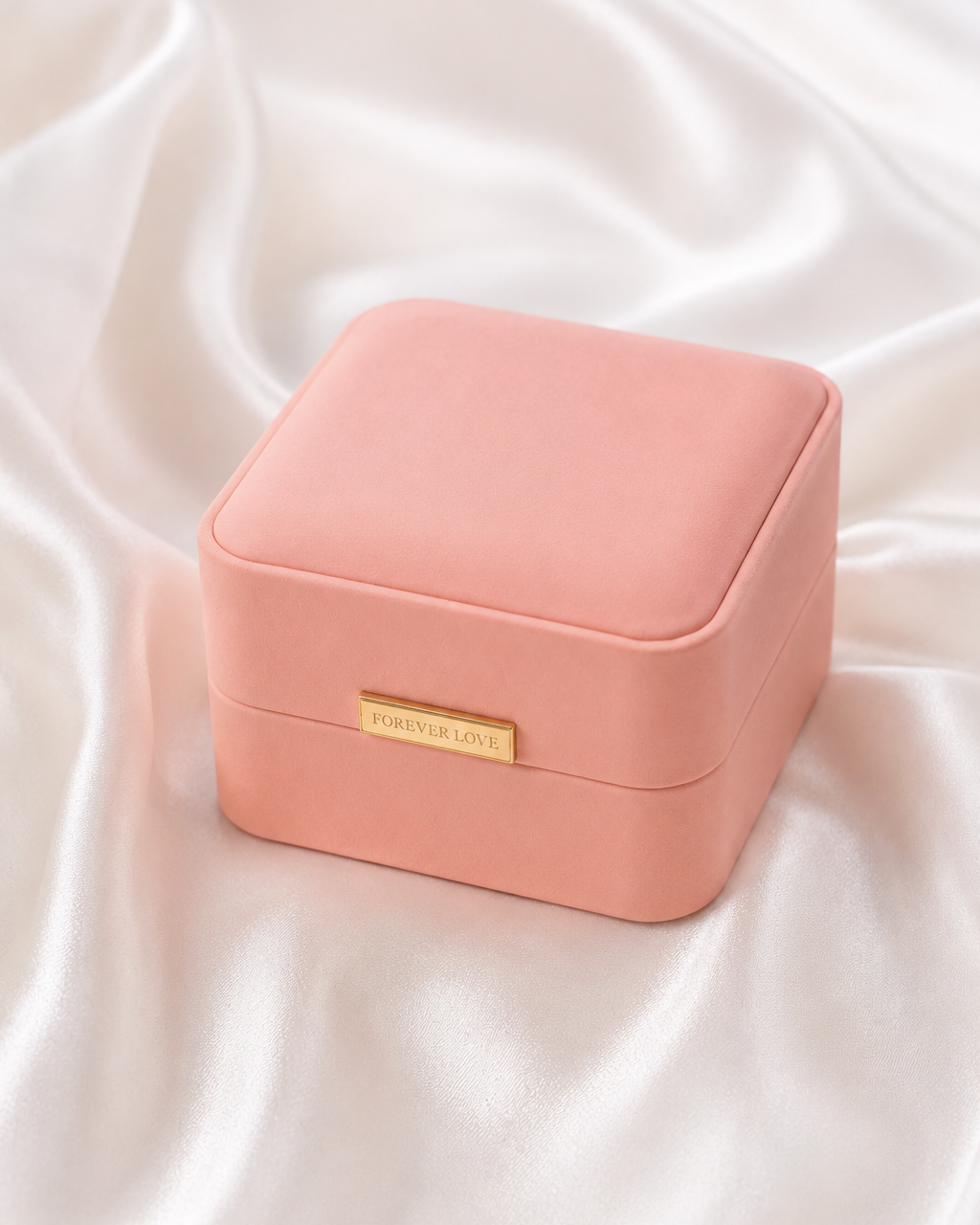 Grande boîte à chapelet rose