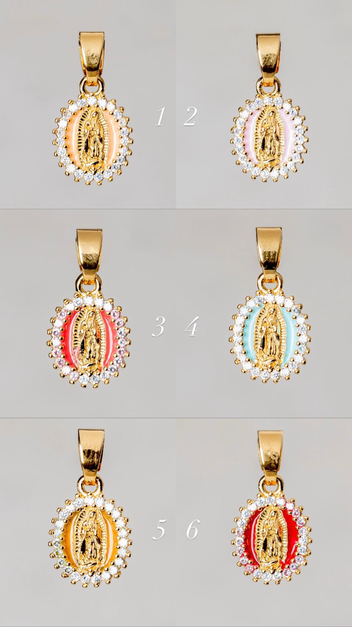 Collier croix + Vierge Marie