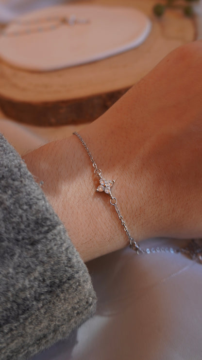 Bracelet trèfle (chaîne modifiable)