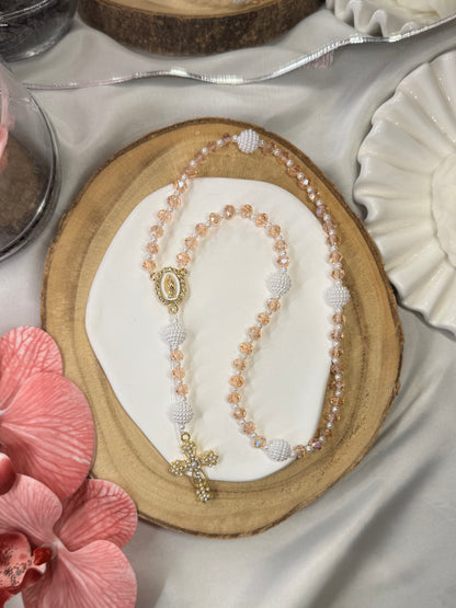 Chapelet rose et blanc