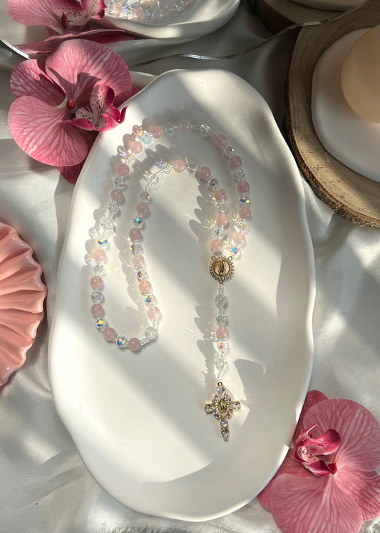 Chapelet Douceur en Quartz Rose