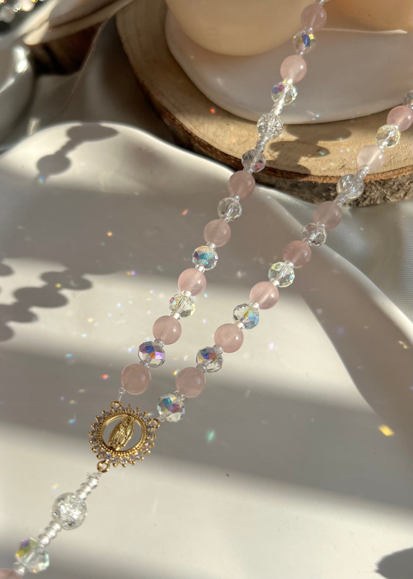 Chapelet Douceur en Quartz Rose