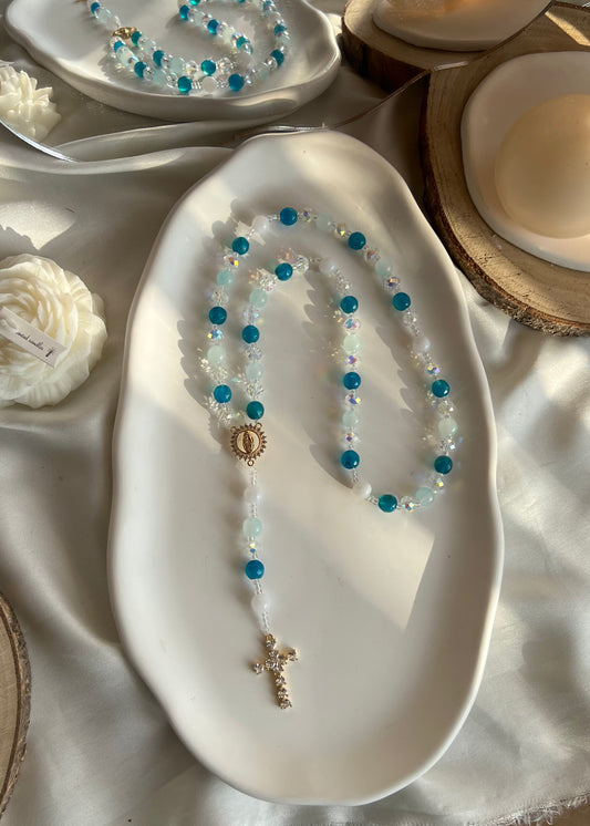 Chapelet Céleste en Agate turquoise
