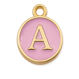 Initiale ronde rose
